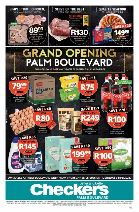 Checkers Hyper catalogue in | Checkers Palm Boulevard Store Opening 28 May | 2026-05-27T00:00:00.000Z - 2026-05-31T00:00:00.000Z
