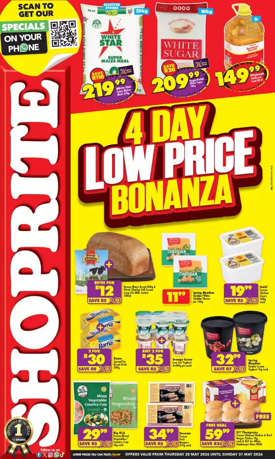 Shoprite catalogue in | Shoprite Low Price Bonanza KwaZulu-Natal 28 May - 31 May | 2026-05-28T00:00:00.000Z - 2026-05-31T00:00:00.000Z