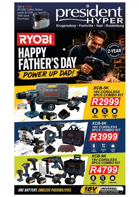 President Hyper catalogue | Ryobi Fathers Day Specials | 2026-06-01T00:00:00.000Z - 2026-06-30T00:00:00.000Z