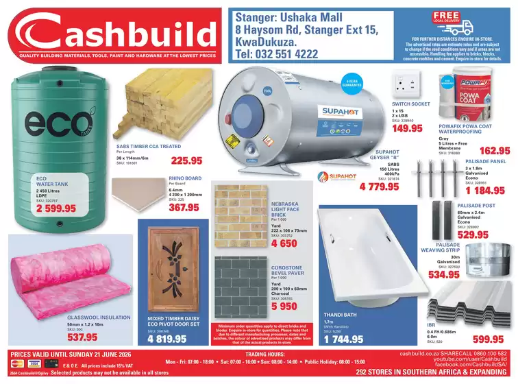 Cashbuild catalogue | Top deals and discounts | 2026-06-02T00:00:00.000Z - 2026-06-21T00:00:00.000Z