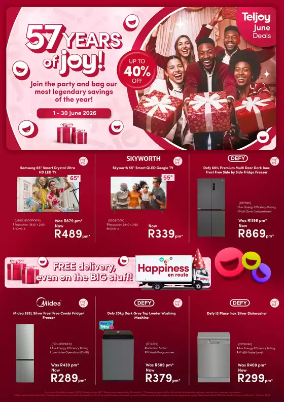Teljoy catalogue in Richards Bay | 57 Years Of Joy! | 2026-06-02T00:00:00.000Z - 2026-06-30T00:00:00.000Z