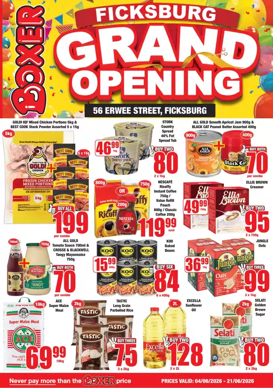 Boxer catalogue | Ficksburg Grand Opening | 2026-06-04T00:00:00.000Z - 2026-06-21T00:00:00.000Z