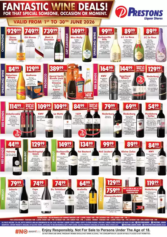 Prestons catalogue in Secunda | Fantastic Wine Deals! | 2026-06-05T00:00:00.000Z - 2026-06-30T00:00:00.000Z