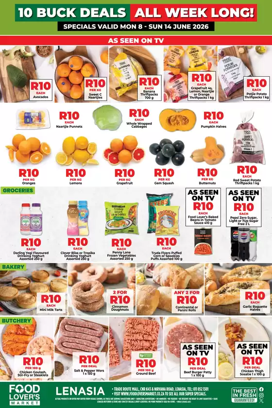 Food Lover's Market catalogue in Zithobeni | 10 Buck Week - Lenasia - 8 - 14 June 2026 | 2026-06-07T00:00:00.000Z - 2026-06-14T00:00:00.000Z