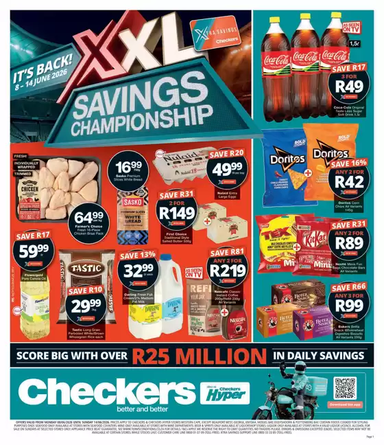 Checkers catalogue in Bredasdorp | Checkers weekly specials | 2026-06-07T00:00:00.000Z - 2026-06-14T00:00:00.000Z