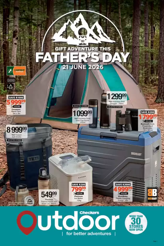 Checkers catalogue in Umhlanga Rocks | Checkers Outdoor Father's Day Promotion 8 June -21 June | 2026-06-07T00:00:00.000Z - 2026-06-21T00:00:00.000Z
