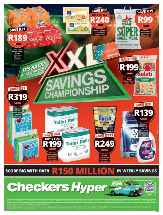 Checkers Hyper catalogue | Checkers Hyper XXL Savings Promotion Gauteng 8 June | 2026-06-07T00:00:00.000Z - 2026-06-28T00:00:00.000Z