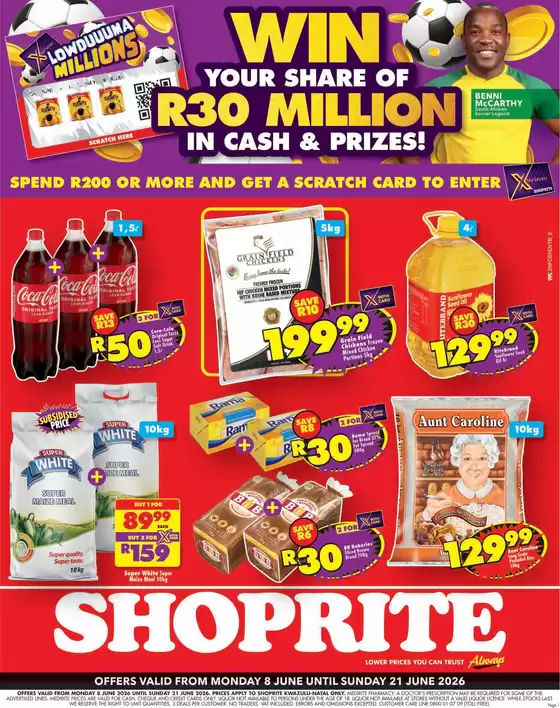 Shoprite catalogue | Shoprite Low Price Lowduuuma KwaZulu-Natal 8 June -21 June | 2026-06-08T00:00:00.000Z - 2026-06-21T00:00:00.000Z