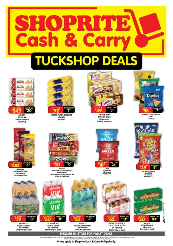 Shoprite catalogue | Shoprite Cash Carry Tuckshop Deals Philippi 8 June - 5 July | 2026-06-08T00:00:00.000Z - 2026-07-05T00:00:00.000Z