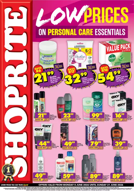 Shoprite catalogue | Shoprite Personal Care Essentials Eastern Cape 8 June - 21 June | 2026-06-08T00:00:00.000Z - 2026-06-21T00:00:00.000Z