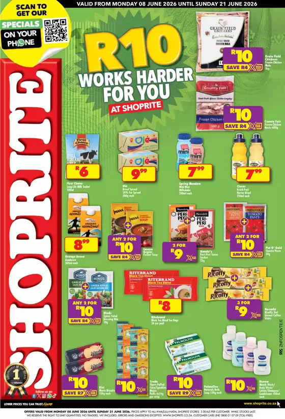 Shoprite catalogue | Shoprite R10 Low Price Bonanza KwaZulu-Natal 8 June - 21 June | 2026-06-08T00:00:00.000Z - 2026-06-21T00:00:00.000Z