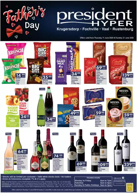 President Hyper catalogue in Cape Town | Fathers Day Specials | 2026-06-11T00:00:00.000Z - 2026-06-21T00:00:00.000Z