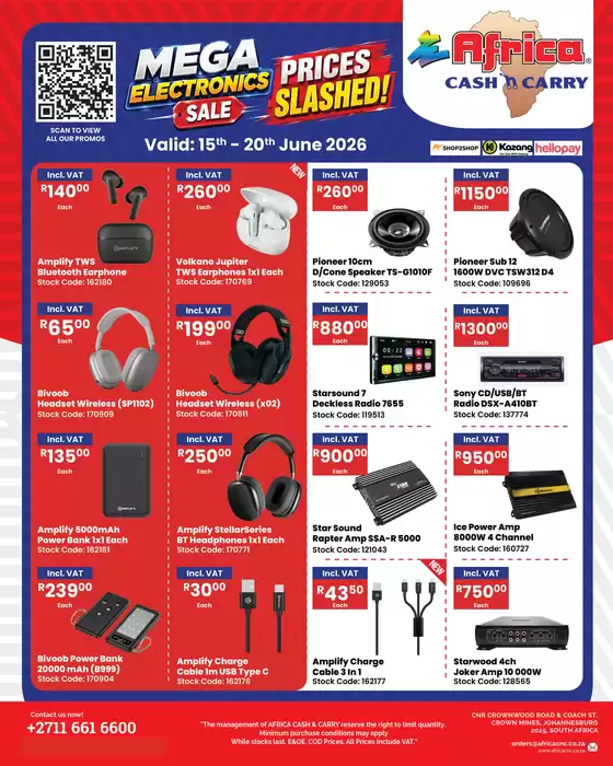 Africa Cash & Carry catalogue | Monday Promo | 2026-06-15T00:00:00.000Z - 2026-06-20T00:00:00.000Z