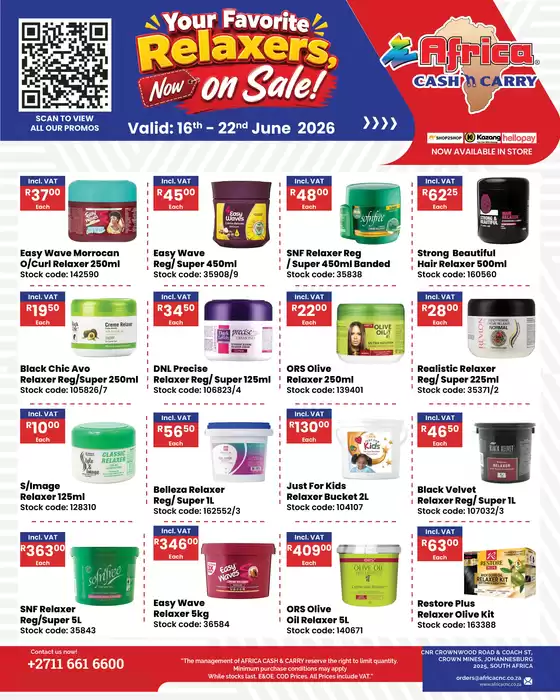 Africa Cash & Carry catalogue | Tuesday Promo | 2026-06-16T00:00:00.000Z - 2026-06-22T00:00:00.000Z