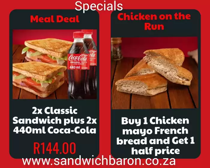 Sandwich Baron catalogue in Ba-Phalaborwa | Sandwich Baron Sale | 2026-06-17T00:00:00.000Z - 2026-06-30T00:00:00.000Z