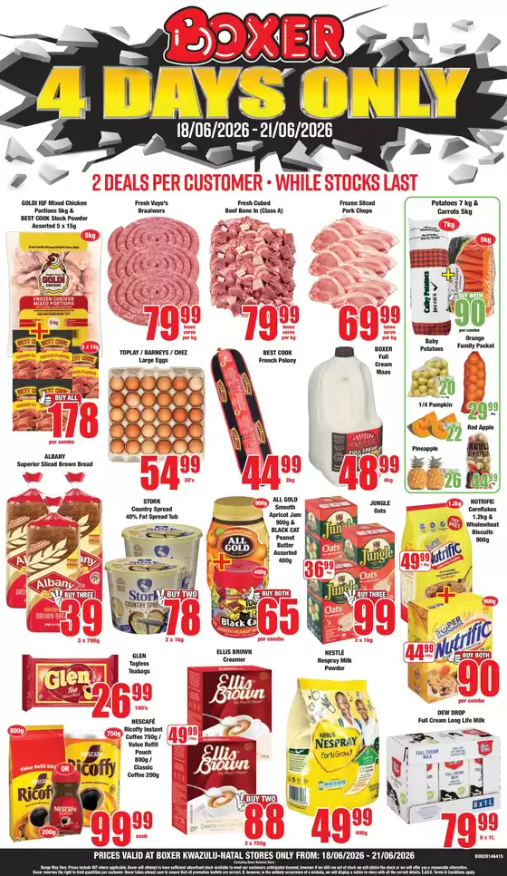 Boxer catalogue | KZN 4 Days Only | 2026-06-18T00:00:00.000Z - 2026-06-21T00:00:00.000Z