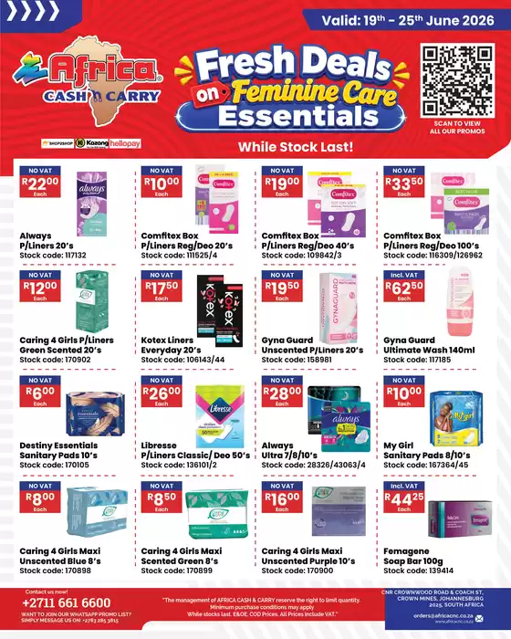 Africa Cash & Carry catalogue in | Friday Promo | 2026-06-19T00:00:00.000Z - 2026-06-25T00:00:00.000Z