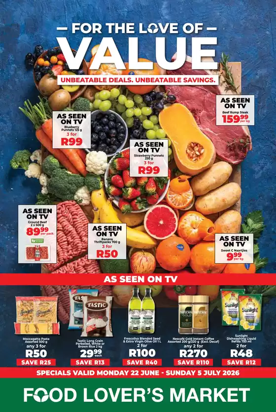 Food Lover's Market catalogue in  | For the Love of Value - National - 22 June - 5 July 2026 | 2026-06-21T00:00:00.000Z - 2026-07-05T00:00:00.000Z