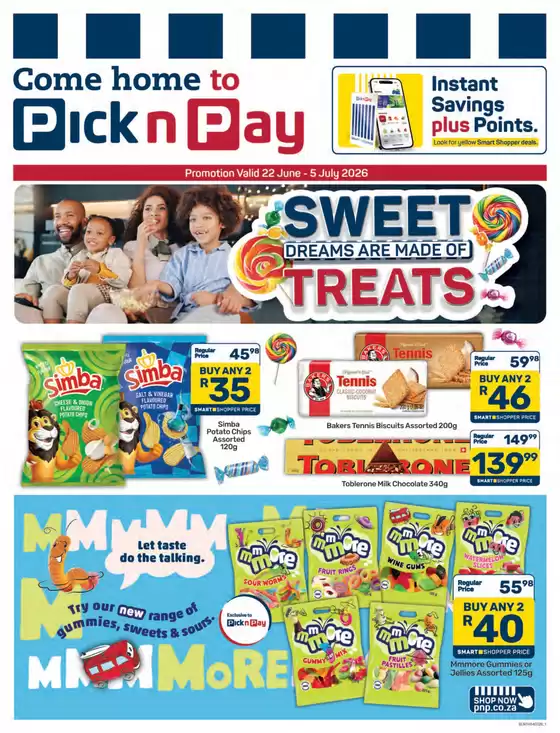 Pick n Pay catalogue | Pick n Pay Sweets Treats Specials | 2026-06-22T00:00:00.000Z - 2026-07-05T00:00:00.000Z