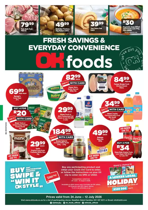 OK Foods catalogue in Kleinmond | Special offers for you | 2026-06-24T00:00:00.000Z - 2026-07-12T00:00:00.000Z