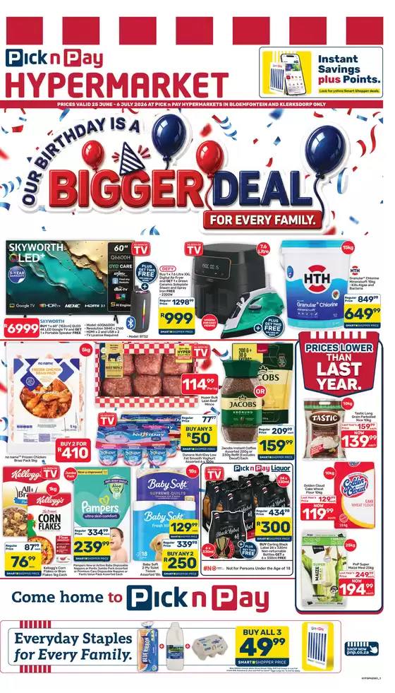 Pick n Pay Hypermarket catalogue in Dordrecht | Hypermarket Birthday Specials | 2026-06-25T00:00:00.000Z - 2026-07-06T00:00:00.000Z