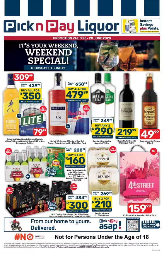 Pick n Pay Liquor catalogue in Dordrecht | Pick n Pay Weekend Liquor Specials | 2026-06-25T00:00:00.000Z - 2026-06-28T00:00:00.000Z