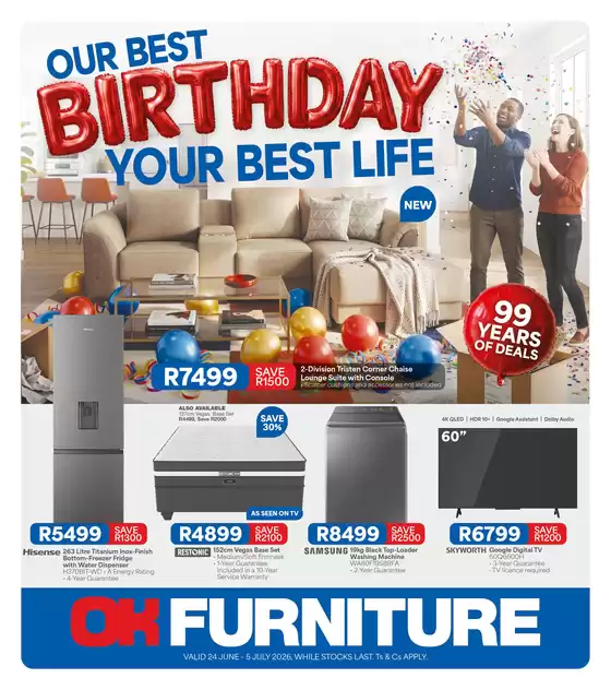 OK Furniture catalogue in Modimolle | Latest deals OK Furniture | 2026-06-24T00:00:00.000Z - 2026-07-05T00:00:00.000Z
