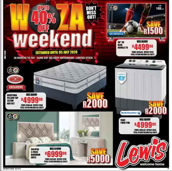 Lewis catalogue in Soweto | Woza Weekend | 2026-06-25T00:00:00.000Z - 2026-07-05T00:00:00.000Z