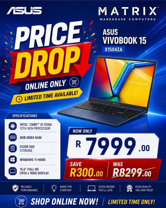 Matrix Warehouse catalogue in Ermelo | Price Drop | 2026-06-25T00:00:00.000Z - 2026-07-09T00:00:00.000Z