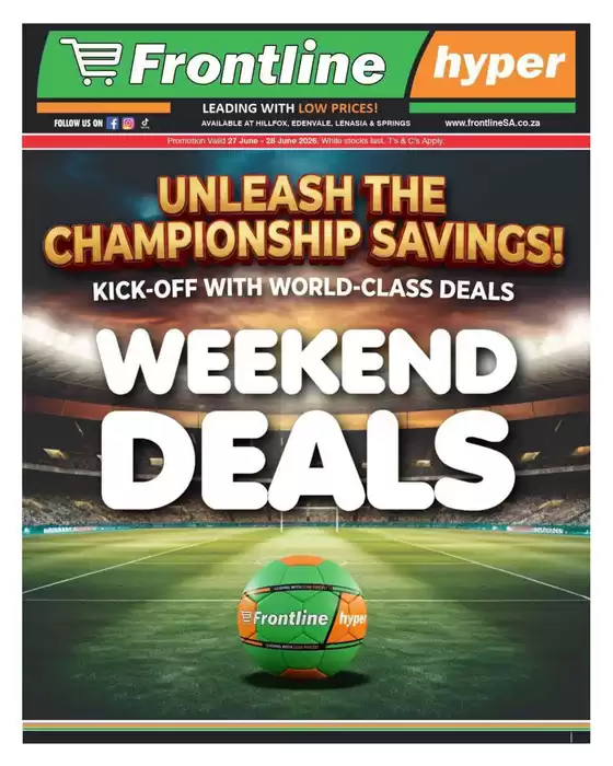 Frontline Hyper catalogue in Malelane | Current bargains and offers | 2026-06-27T00:00:00.000Z - 2026-06-28T00:00:00.000Z