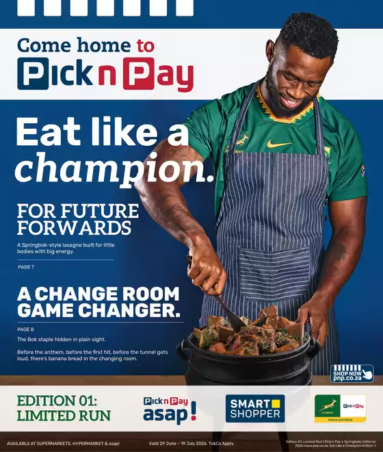 Pick n Pay catalogue | Pick n Pay Springbok Limited Specials | 2026-06-29T00:00:00.000Z - 2026-07-19T00:00:00.000Z