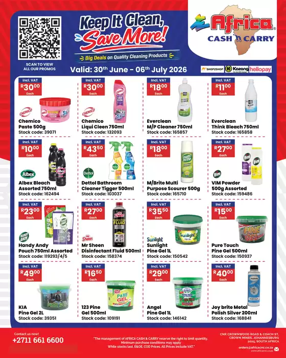 Africa Cash & Carry catalogue in  | Tuesday Promo | 2026-06-30T00:00:00.000Z - 2026-07-06T00:00:00.000Z