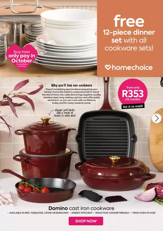 HomeChoice catalogue | Buy now only pay in october | 2026-06-30T00:00:00.000Z - 2026-07-23T00:00:00.000Z