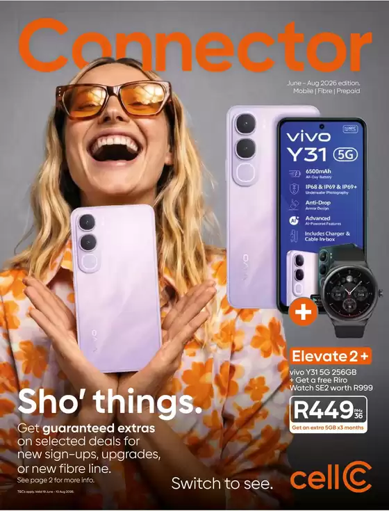 Cell C catalogue in Vanderbijlpark | Connector | 2026-06-30T00:00:00.000Z - 2026-08-10T00:00:00.000Z