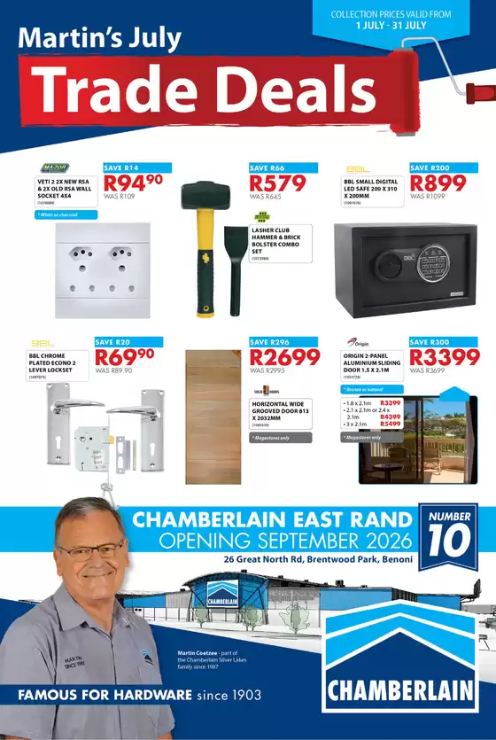 Chamberlain catalogue | Trade Deals | 2026-07-03T00:00:00.000Z - 2026-07-31T00:00:00.000Z