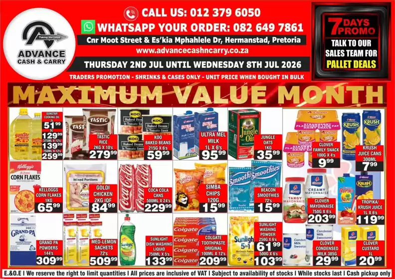 Advance Cash n Carry catalogue in Edenvale | Maximum Value Month | 2026-07-03T00:00:00.000Z - 2026-07-08T00:00:00.000Z
