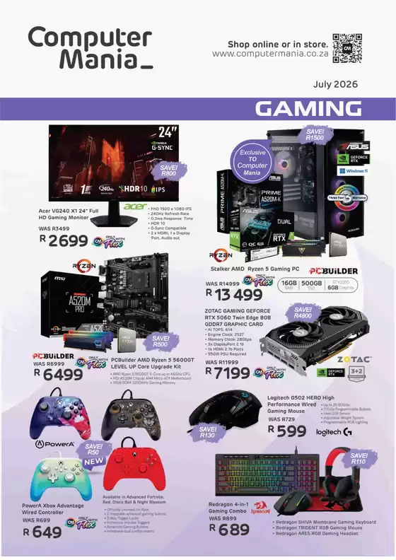 Computer Mania catalogue | Computer Mania Gaming | 2026-07-03T00:00:00.000Z - 2026-07-31T00:00:00.000Z