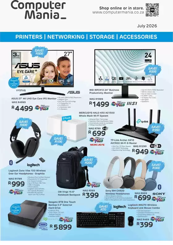 Computer Mania catalogue | Computer Mania Printers, Networking, Storage, Accessories | 2026-07-03T00:00:00.000Z - 2026-07-31T00:00:00.000Z