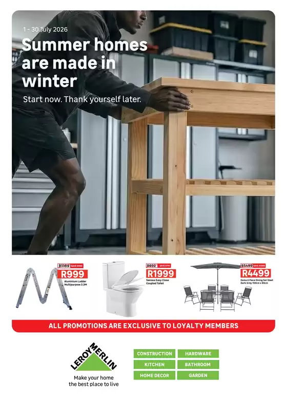 Leroy Merlin catalogue | Summer homes are made in winter | 2026-07-01T00:00:00.000Z - 2026-07-31T00:00:00.000Z
