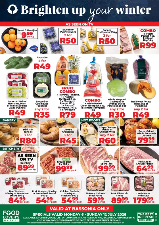 Food Lover's Market catalogue in Pretoria | Bassonia - 6 - 12 July 2026 | 2026-07-05T00:00:00.000Z - 2026-07-12T00:00:00.000Z