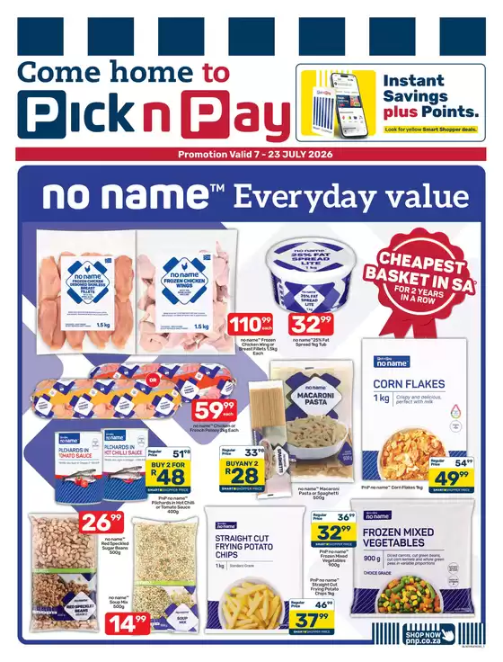 Pick n Pay catalogue in Pretoria | Pick n Pay No Name Specials | 2026-07-07T00:00:00.000Z - 2026-07-23T00:00:00.000Z