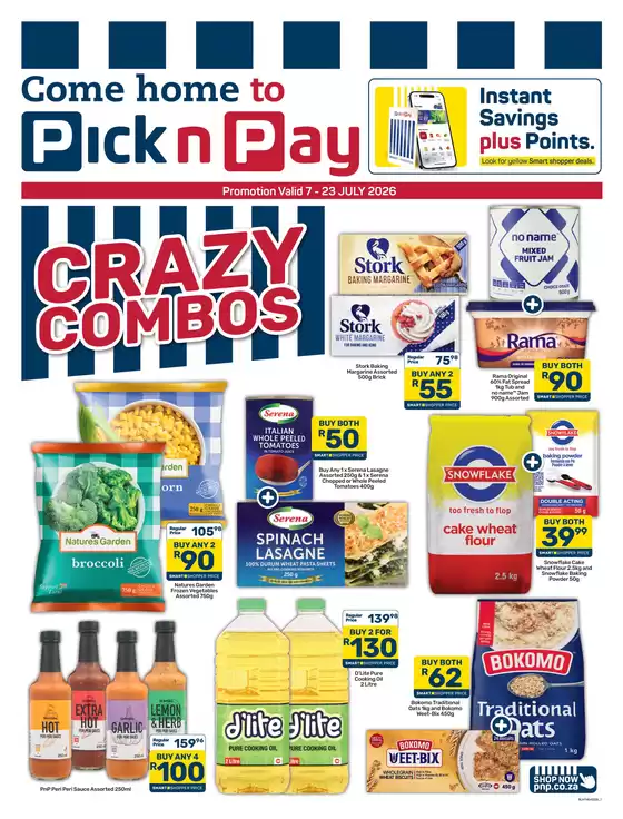 Pick n Pay catalogue in Pretoria | Pick n Pay Crazy Combo Specials | 2026-07-07T00:00:00.000Z - 2026-07-23T00:00:00.000Z