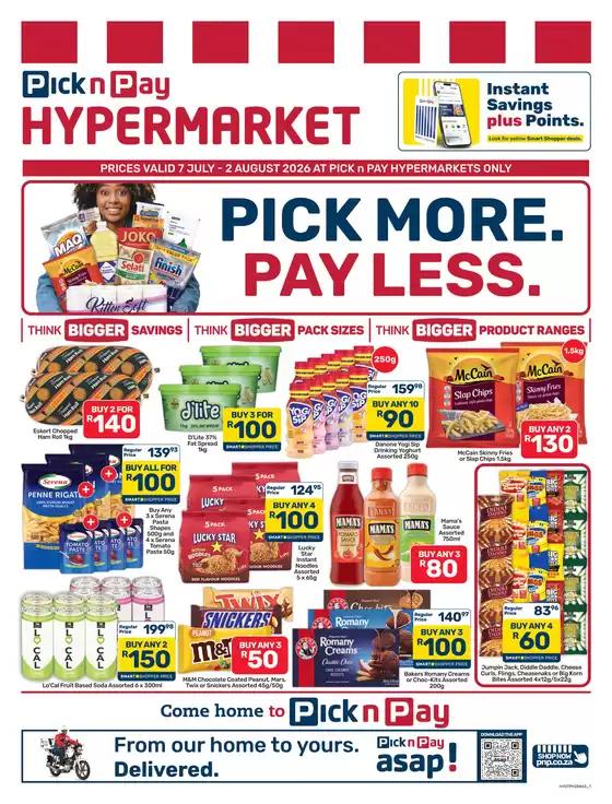 Pick n Pay Hypermarket catalogue in Pretoria | Hypermarket Pick More Pay Less Specials | 2026-07-07T00:00:00.000Z - 2026-08-02T00:00:00.000Z