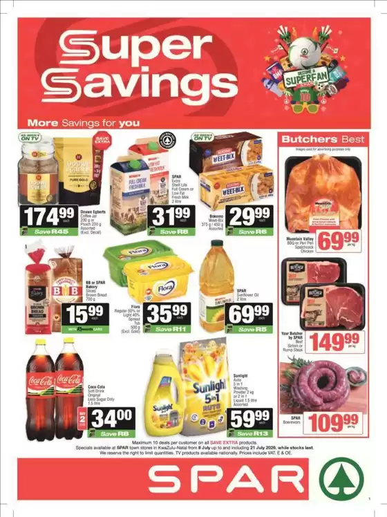 Spar catalogue in Durban | Offers for bargain hunters | 2026-07-08T00:00:00.000Z - 2026-07-21T00:00:00.000Z
