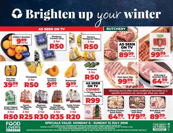 Food Lover's Market catalogue | Western Cape - 6 - 12 July 2026 | 2026-07-05T00:00:00.000Z - 2026-07-12T00:00:00.000Z