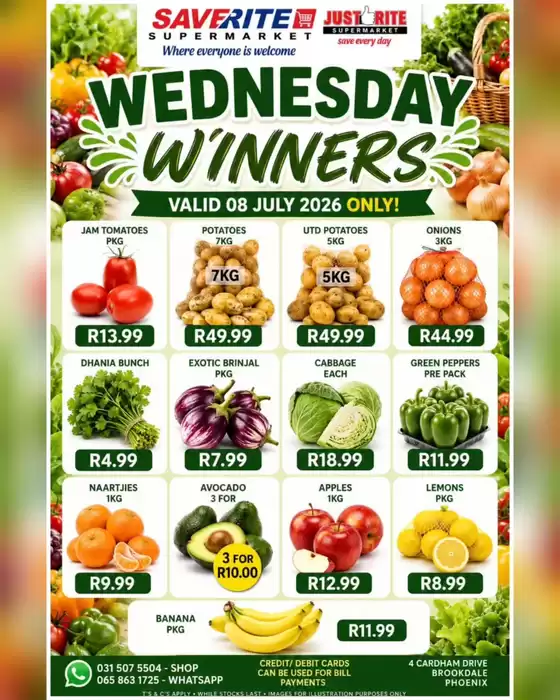 Saverite catalogue in  | Wednesday Winners | 2026-07-08T00:00:00.000Z - 2026-07-08T00:00:00.000Z