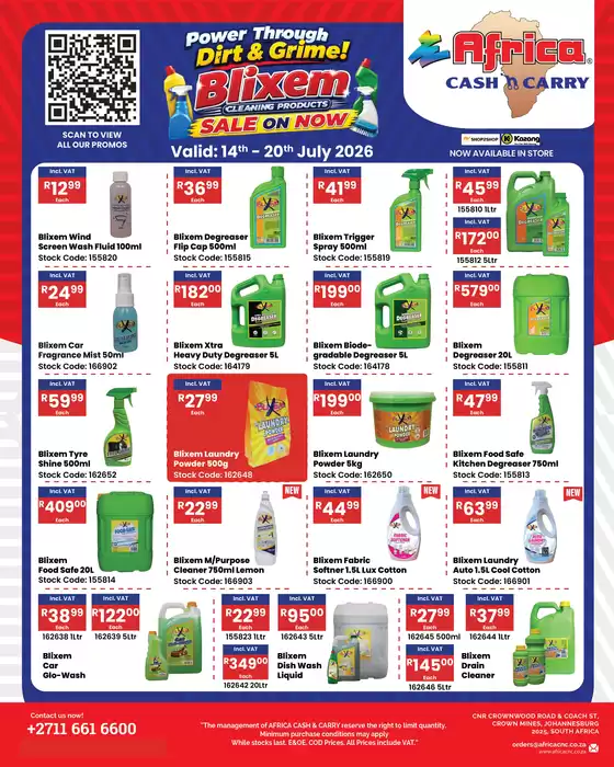 Africa Cash & Carry catalogue | Tuesday Promo | 2026-07-14T00:00:00.000Z - 2026-07-20T00:00:00.000Z