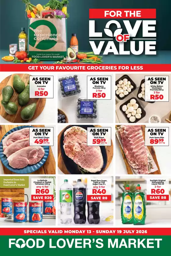 Food Lover's Market catalogue | Mid Month - Inland - 13 - 19 July 2026 | 2026-07-12T00:00:00.000Z - 2026-07-19T00:00:00.000Z