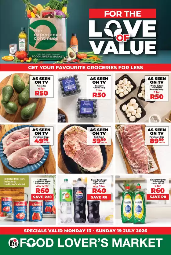 Food Lover's Market catalogue | Mid Month - KZN - 13 - 19 July 2026 | 2026-07-12T00:00:00.000Z - 2026-07-19T00:00:00.000Z