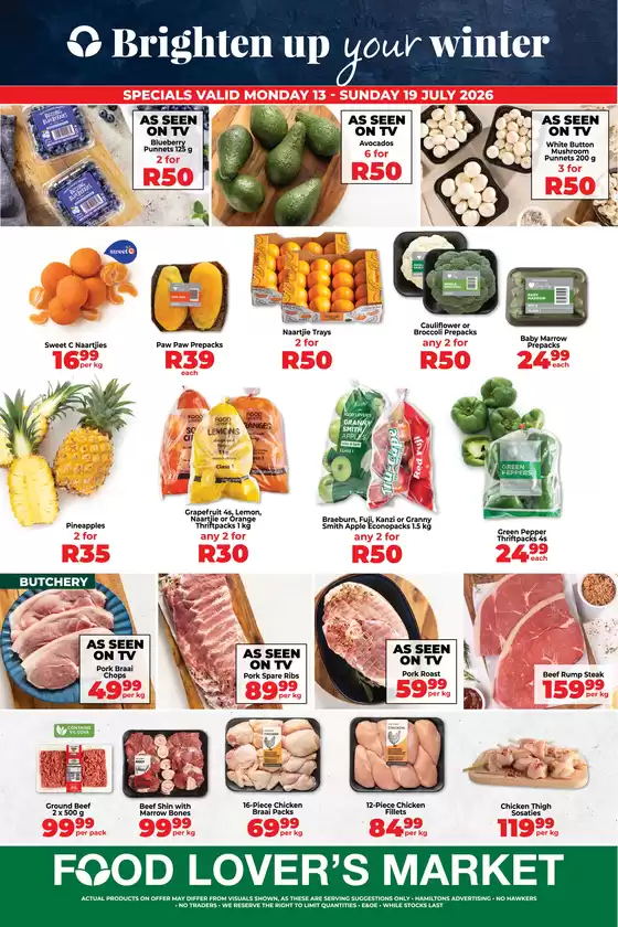 Food Lover's Market catalogue in Groblersdal | Jeffreys Bay - 13 - 19 July 2026 | 2026-07-12T00:00:00.000Z - 2026-07-19T00:00:00.000Z